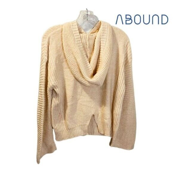 ABOUND Women's Cozy Ribbed Knit Hoodie Pullover Sweater NWT - Picture 5 of 9